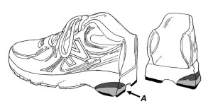 Figure 5. The dual-density midsole (A).