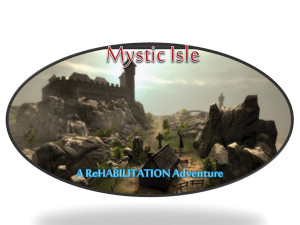 Figure 3. The same underlying concepts from Jewel Mine were incorporated into Mystic Isle, which places the player on a 3D virtual island. The backgrounds, game objects, and tasks vary depending on the player’s location on the island. Through the game tasks, the player moves around the island collecting objects.