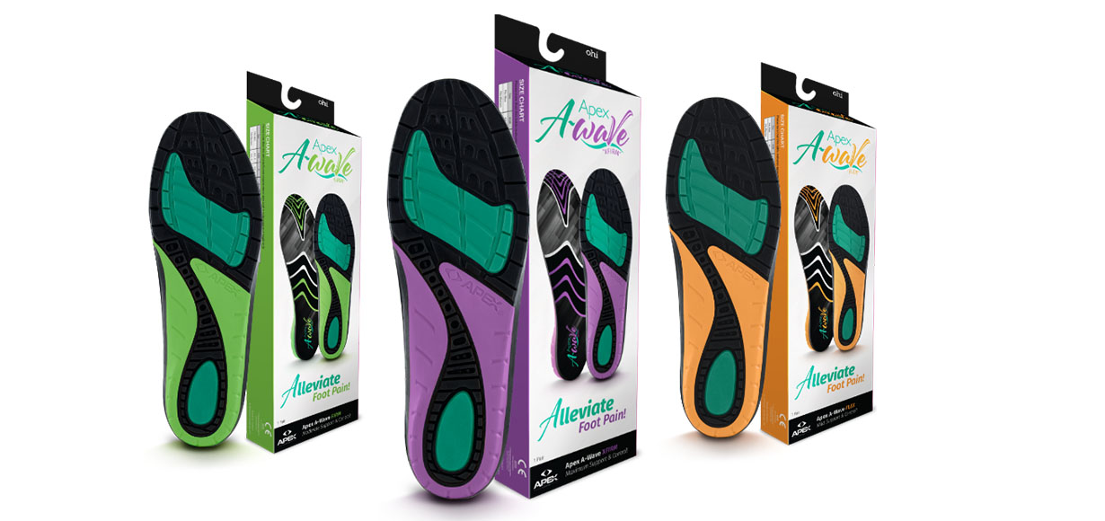 New Apex A-Wave Orthotics in Three Durometers