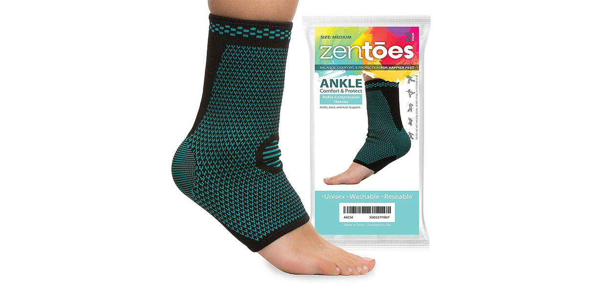 ZENTOES ANKLE COMPRESSION SOCK SLEEVES FOR SUPPORTING ACHING ANKLES