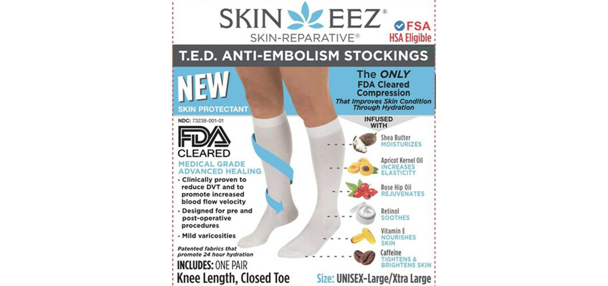 Hydrating Anti-Embolism Stockings, Socks, Sleeves